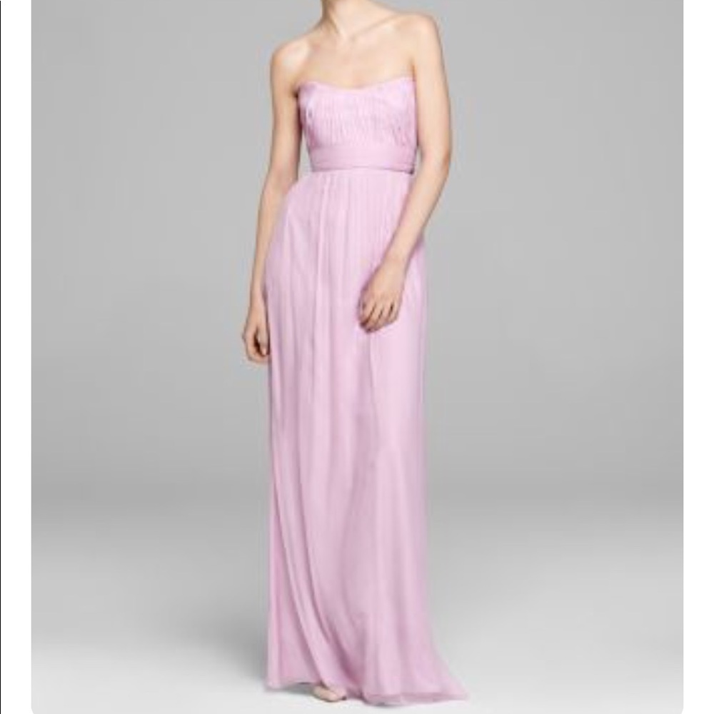 Amsale Long Strapless Dress